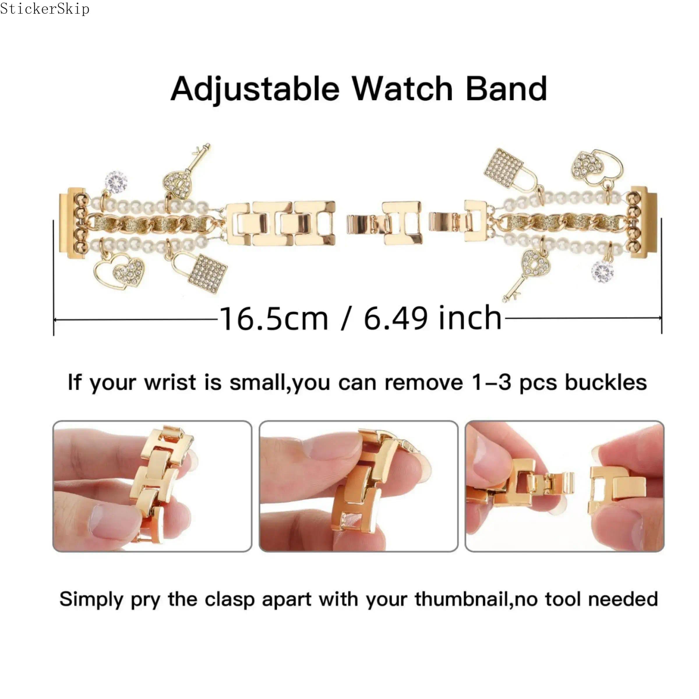 2026 Trendy Pearl & Rhinestone Samsung Galaxy Watch Band – Elegant Jewelry Style Strap Compatible with Watch 7/FE/6/5/4 (40/44mm), Classic, 5 Pro & Active 2, Shiny Adjustable Bracelet for Women, Party, Daily Wear & Gift