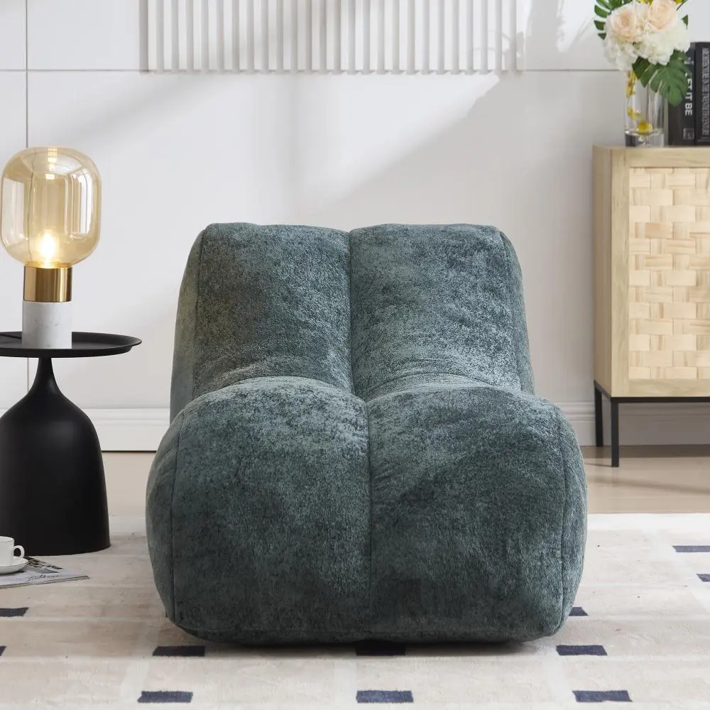 Bean Bag Chair for Adults, Oversized Lazy Sofa Chair Filled with High-Density Memory Foam, Plush Comfy Floor Lounger, Ergonomic Back Support, Soft Upholstered Lounge Chair for Living Room, Bedroom, Reading, Gaming, Dorm, Apartment, Modern Bean Bag Sofa