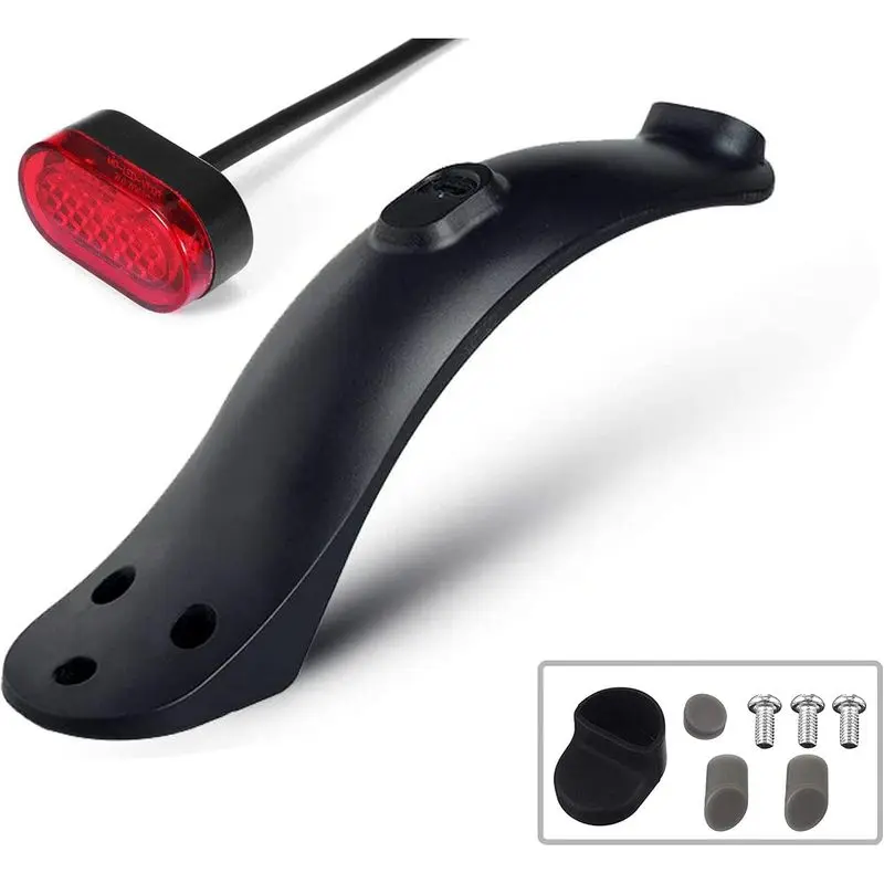 Outdoor sports Electric Scooter Fender Rear Mudguard Compatible with Xiaomi 1S M365 Pro Electric Scooter Rear Fender with Taillights Replacement Part Accessory