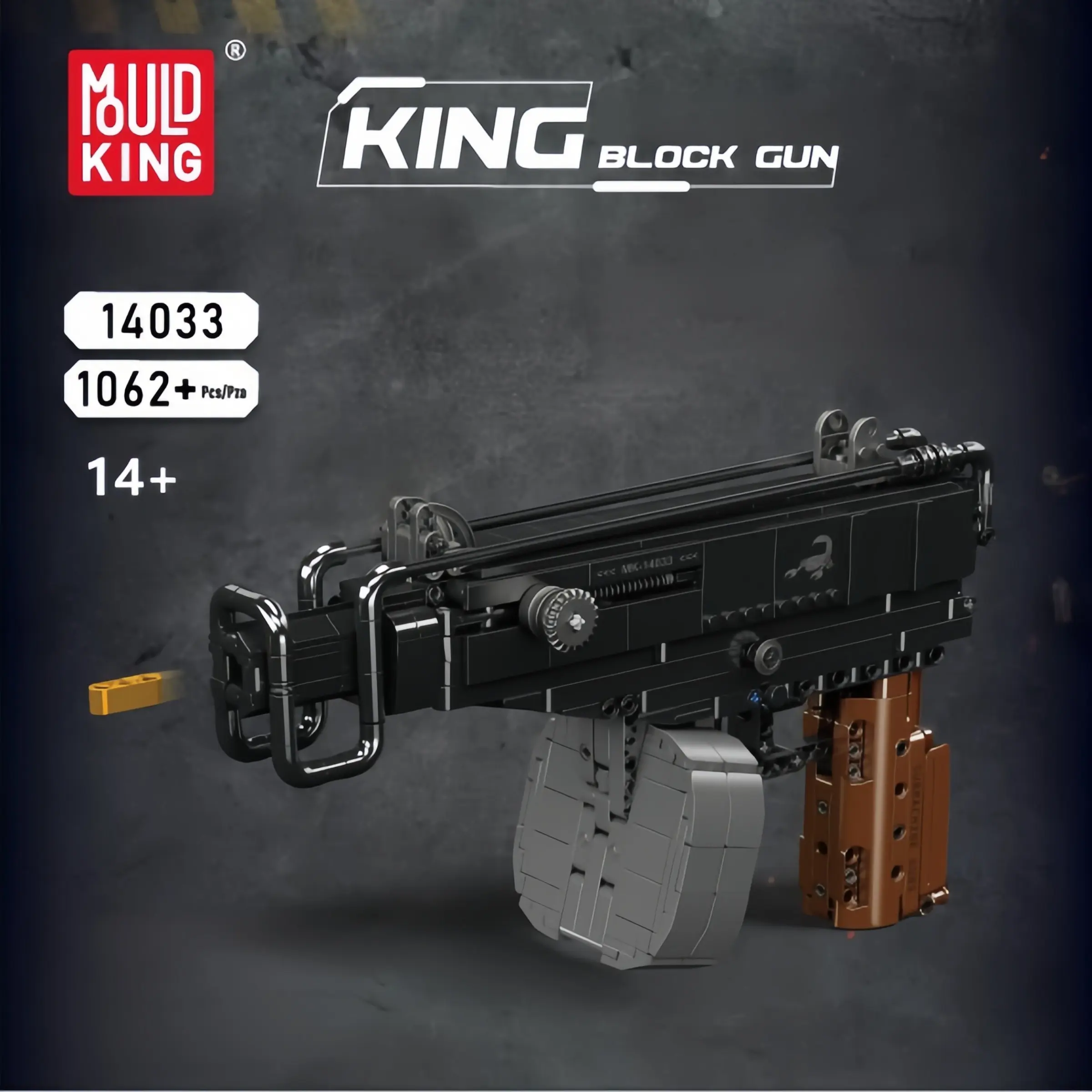 1062PCS Tactical PDW Building Blocks, Interchangeable Magazines, Realistic Static Tactical Gear Model, Ideal for Military Enthusiasts Aged 14+, Home Decor, Collectible, Realistic Gear