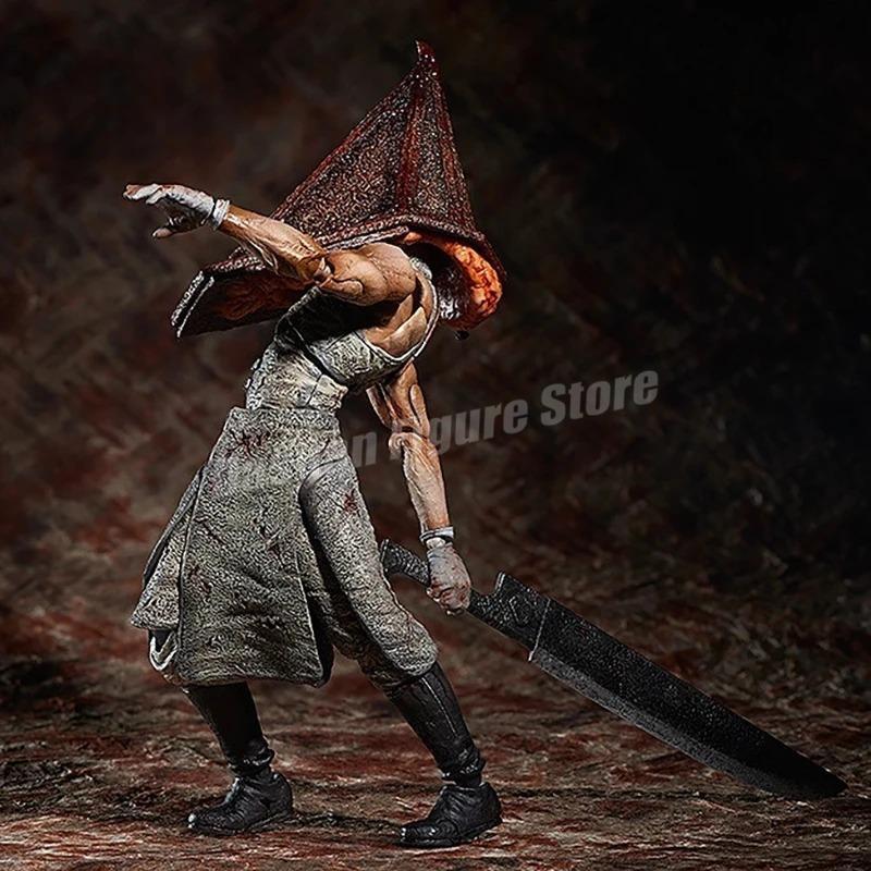 Figma Sp-055 Silent Hill Pyramid Head Action Figure 17cm Red Pyramid Thing Revelation 3D Figure PVC Bubble Head Nurse Model Toys