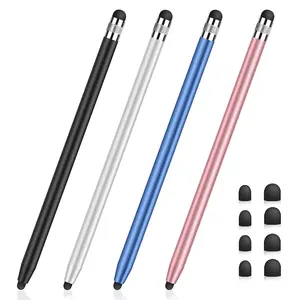 4-Pack Capacitive Digital Stylus Pens, High-Sensitivity Precision Rubber Tip Styluses, Computer & Smartphone Accessories Compatible with iPad, iPhone, Android Tablets & Universal Touch Devices