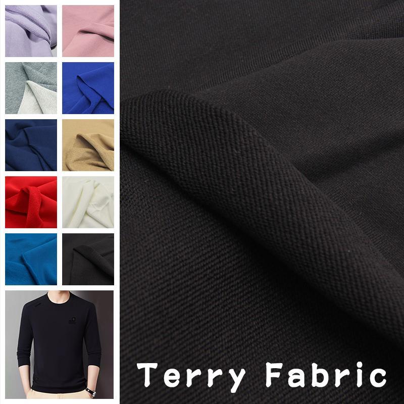 100x160cm Thick Loopback French Terry Fabric Elastic Pure Cotton Knitted Terry Fabric For Sewing Hoodie Sports Pants Sweater