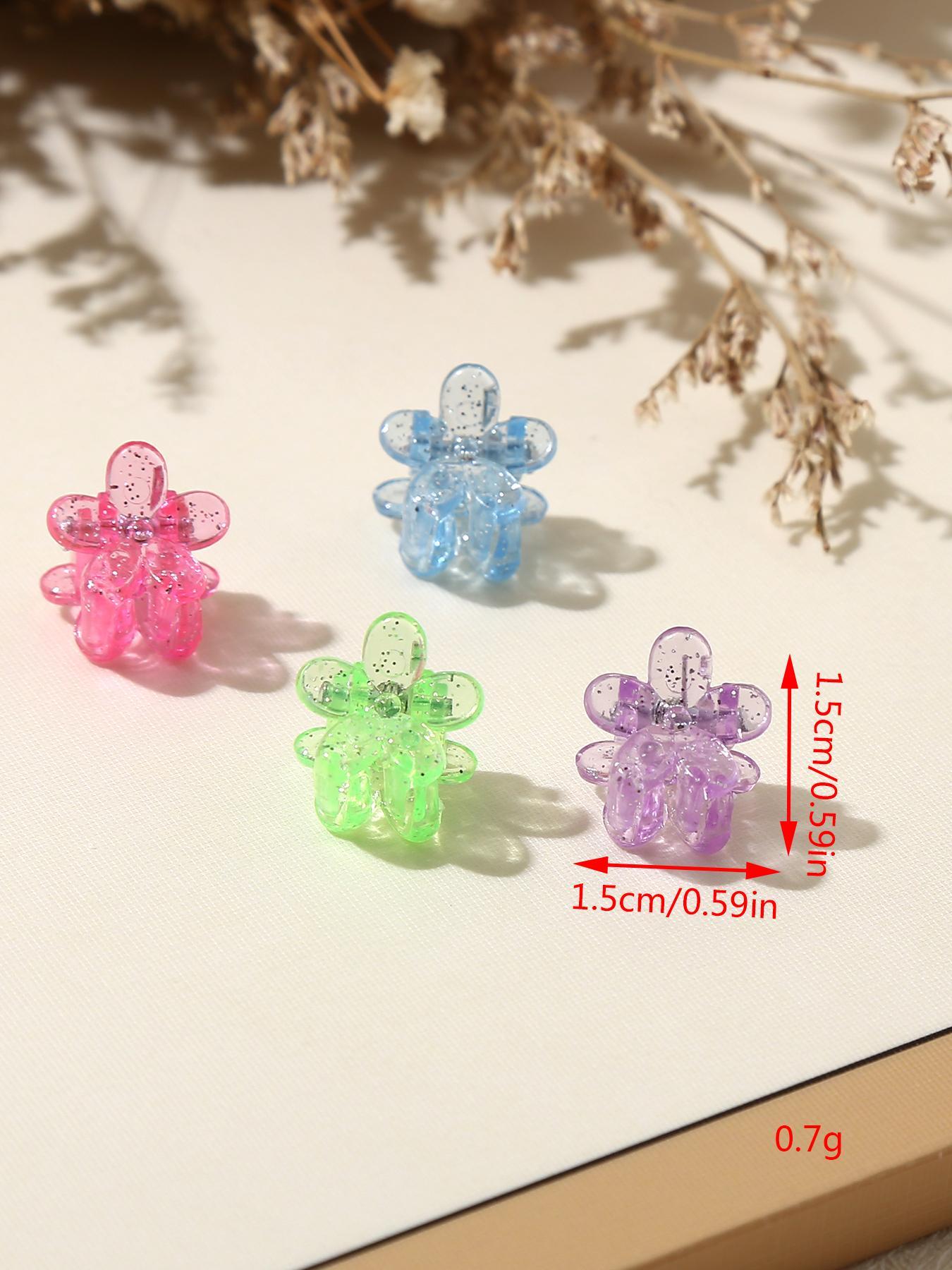 Cute Butterfly & Flower Shaped Mini Hair Claws, 50pcs Colorful Elegant Hair Claws, Fashion All-match Kawaii Hair Accessories for Women & Girls, Super Cute Clips