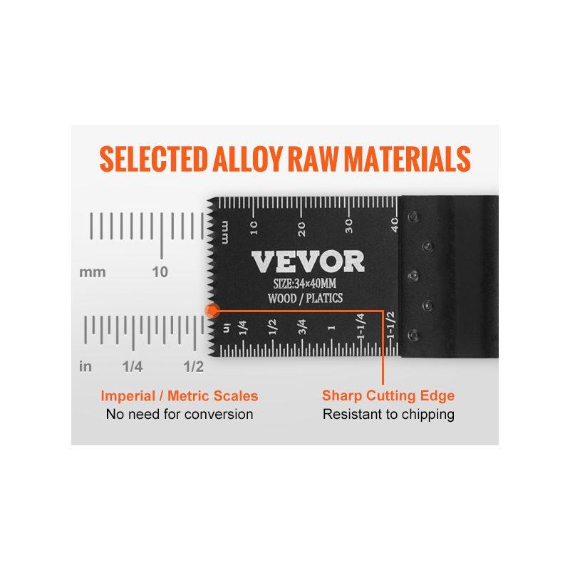 fathersdaygift VEVOR 30PCS Multi Tool Blades Kits, Universal Quick Release Oscillating Saw Blades, 8 Types Wood Metal Plastic Oscillating Tool Blades, Fit Dewalt Bosch Milwaukee Hitachi Chicago Craftsman