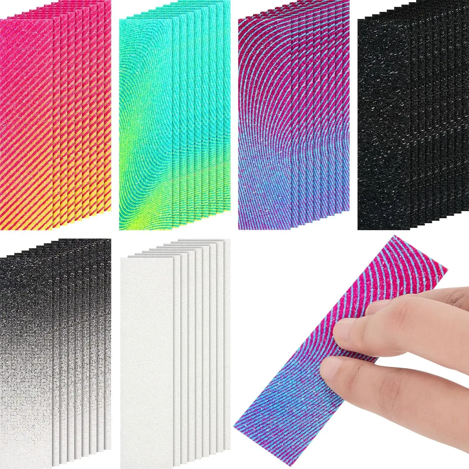 72 count  Sensory Strips Sticker for Mood Calming, Mental  Awareness Item Mindfulness Sticker for   Calming Corner Classroom School Counselor(Gradient)