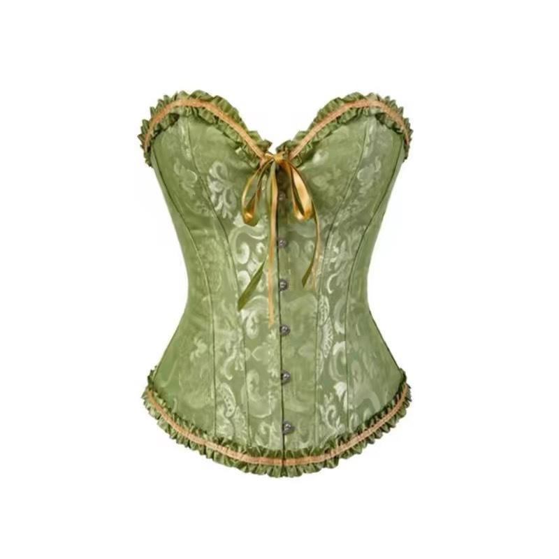 Vintage Jacquard Corset Top for Women |   French Court Style Overbust Bustier |   Boned Waist Trainer Shapewear