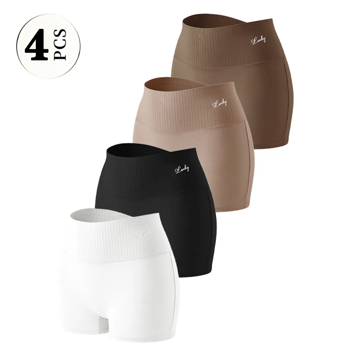 4PCS:Black, skin, white, dark brown