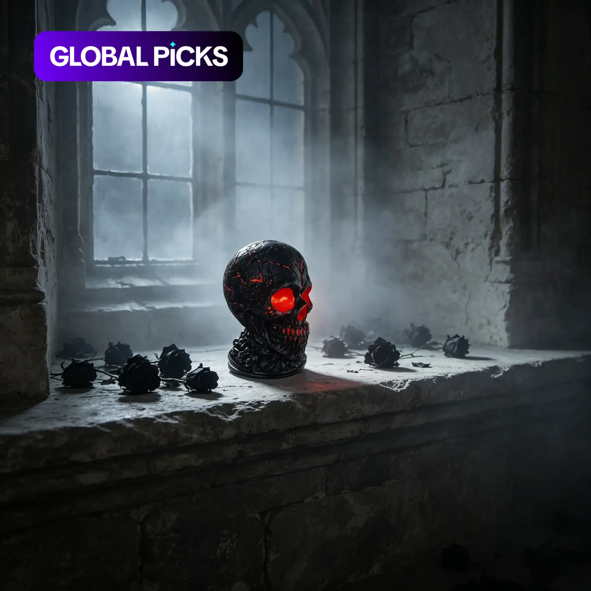 Skull Flame Table Lamp, Molten Rock Skull Light, Haunting LED Desk Lamp, Halloween Gothic Decor, Unique Room Accent, Mystical Atmosphere, Luminous Flame Effect, Led Decoration Lamp, Decorative Atmosphere Light, Decorative Atmosphere Lighting