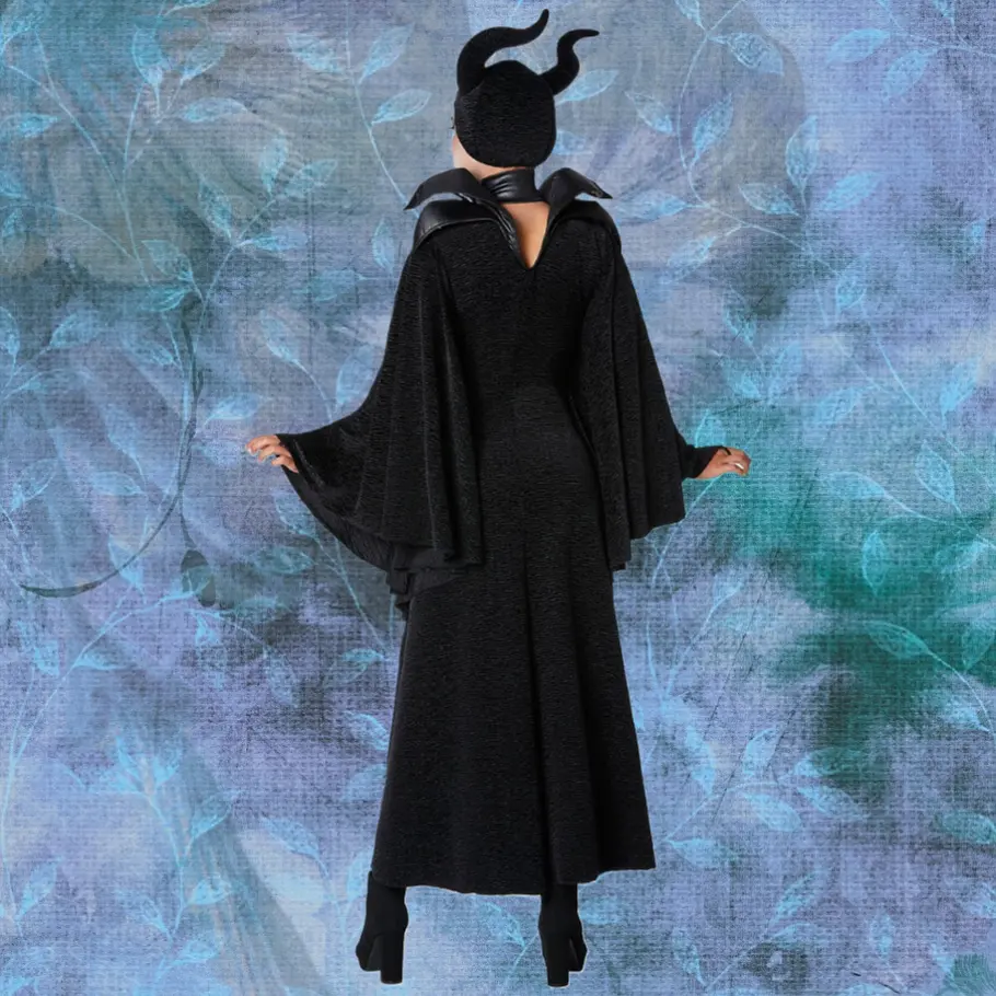 M-XL Maleficent Witch Cos Outfit Punk Dark Vampire Queen Costume For Halloween Holiday Dress-up Events