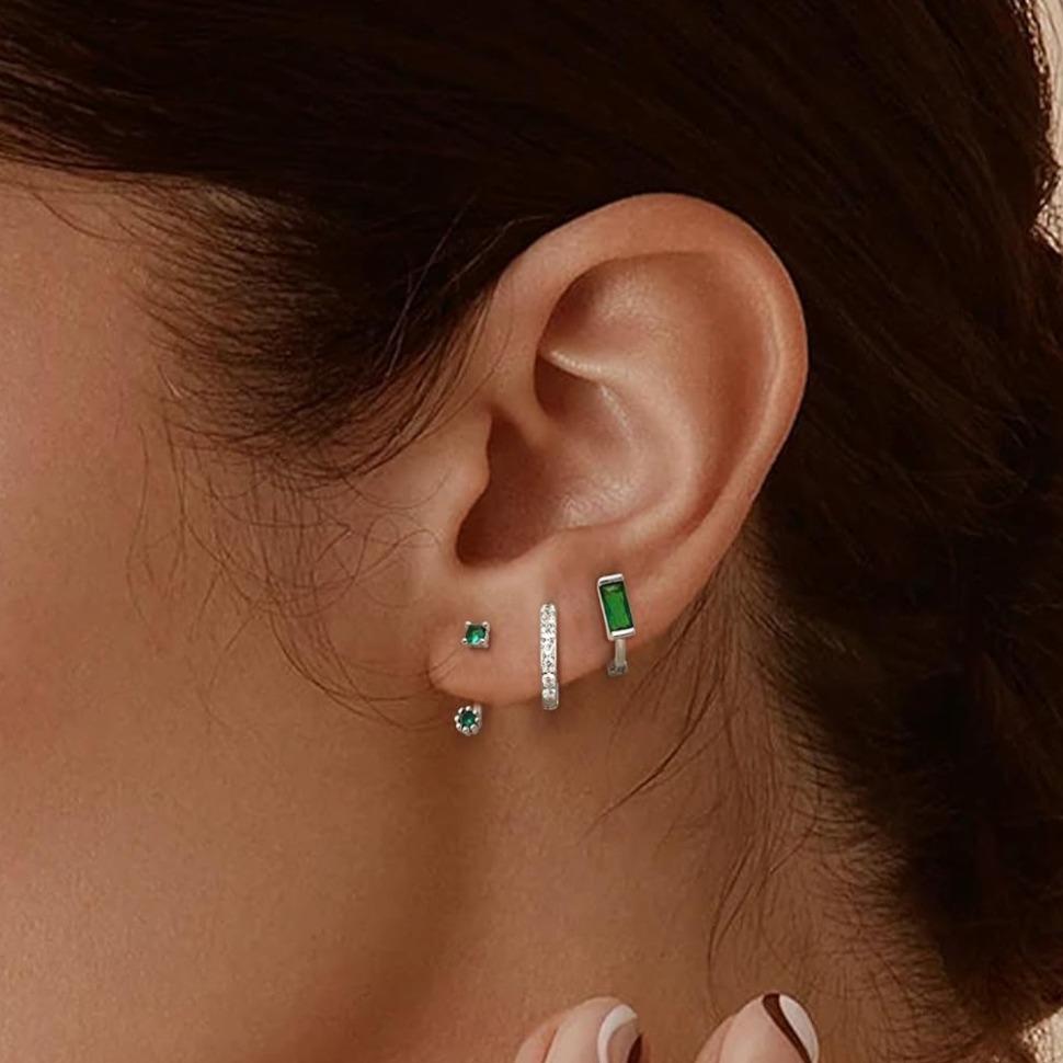 FIBO STEEL 3 Pairs Elegant Stud Earrings Set for Women Girls Cubic Zirconia Flower Star Ear Studs Huggie Hoop Small Earrings Stacks Sets Multiple Piercings Cartilage Jewlery Gift FIBO STEEL 3 Pairs Elegant Stud Earrings Set for Women Girls Cubic Zirconia Flower Star Ear Studs Huggie Hoop Small Earrings Stacks Sets Multiple Piercings Cartilage Jewlery Gift