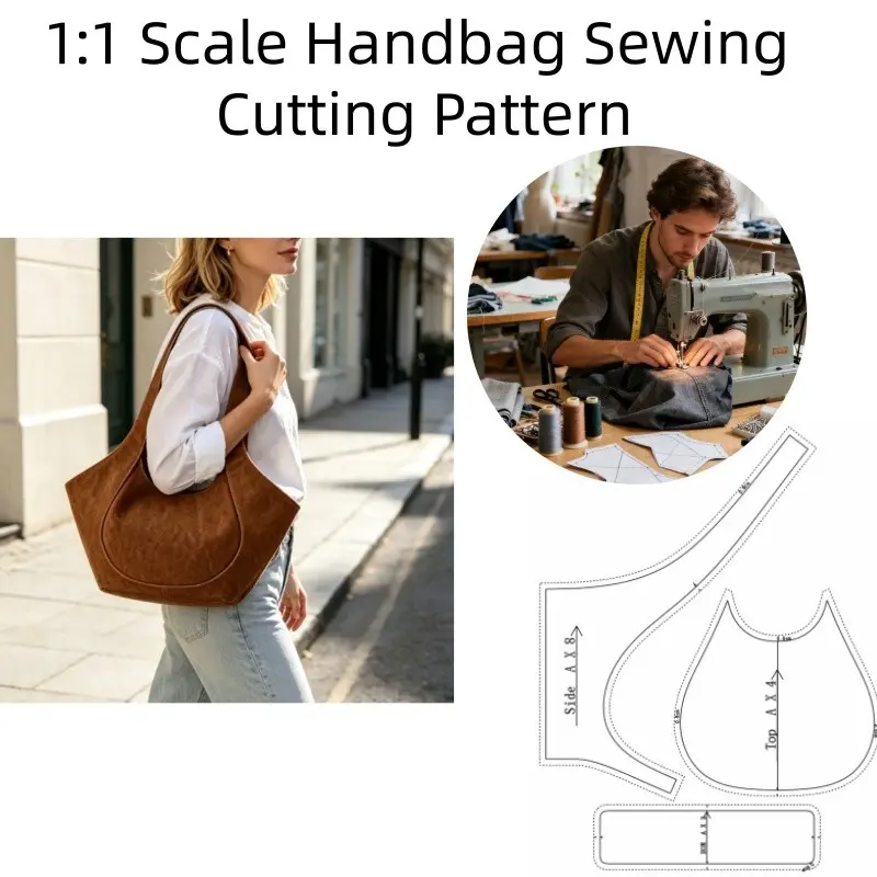 Handmade Bag Sewing Template, DIY Craft Kit for Unique Designs, Perfect for Custom Fabric Projects, Not Finished Bags