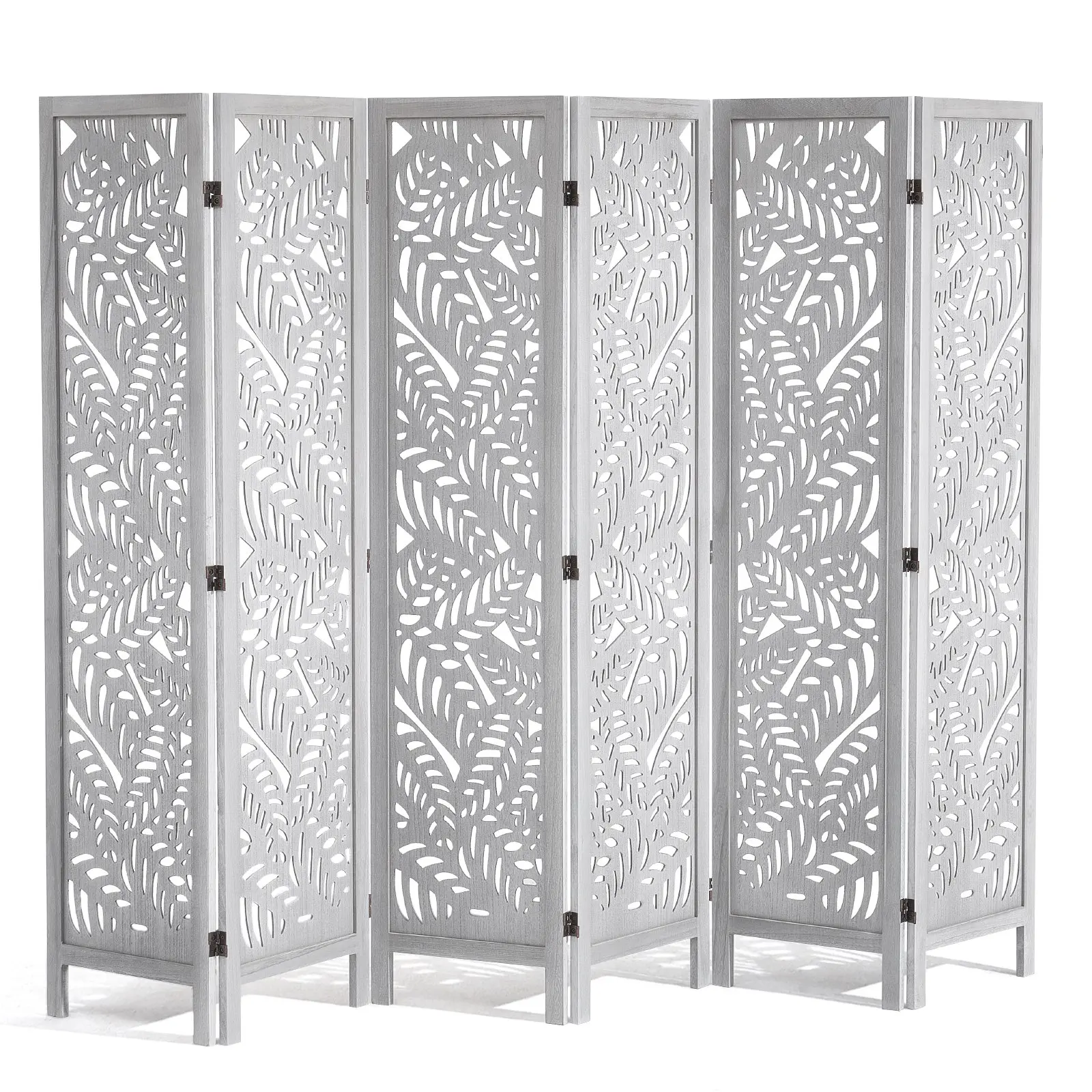 【DealsForYouDays】VEVOR Wood Room Divider, 6 Panel Wood Folding Privacy Screen, 66.9 Inches Tall Indoor Carved Partition Divider, Portable Decoration Screen, for Room Separation, Home, Office, Restaurant Bedroom