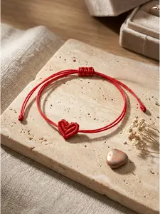 Adjustable Heart-Shaped Woven Bracelet, Friendship Bracelet Trendy Jewelry for Men and Women, Ideal for Birthdays, Weddings and Anniversaries, Braided Bracelets