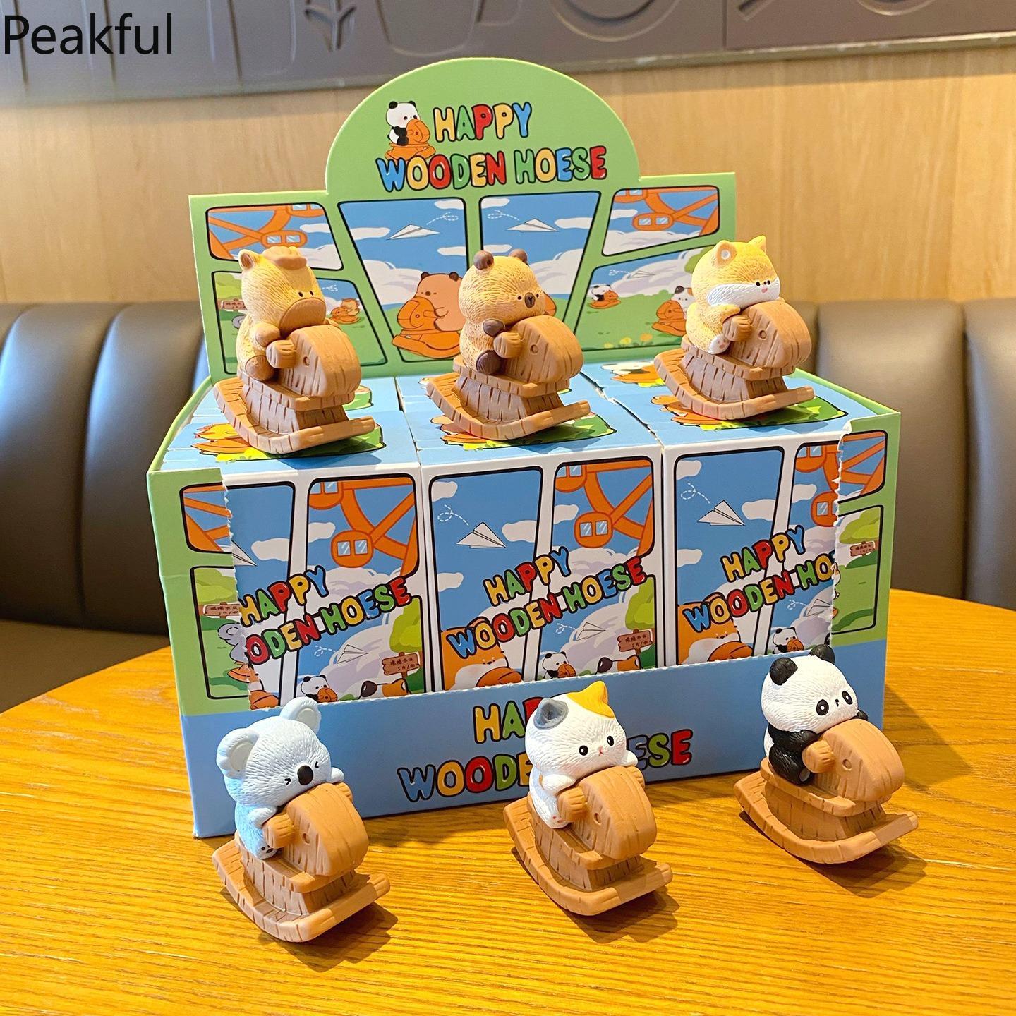 2026 Cute Pets Resin Ornaments – Charming Rocking Horse Figurines, Creative Desktop Decor, Adorable Gift Idea for Pet Lovers, Perfect for Adding Whimsy to Any Room