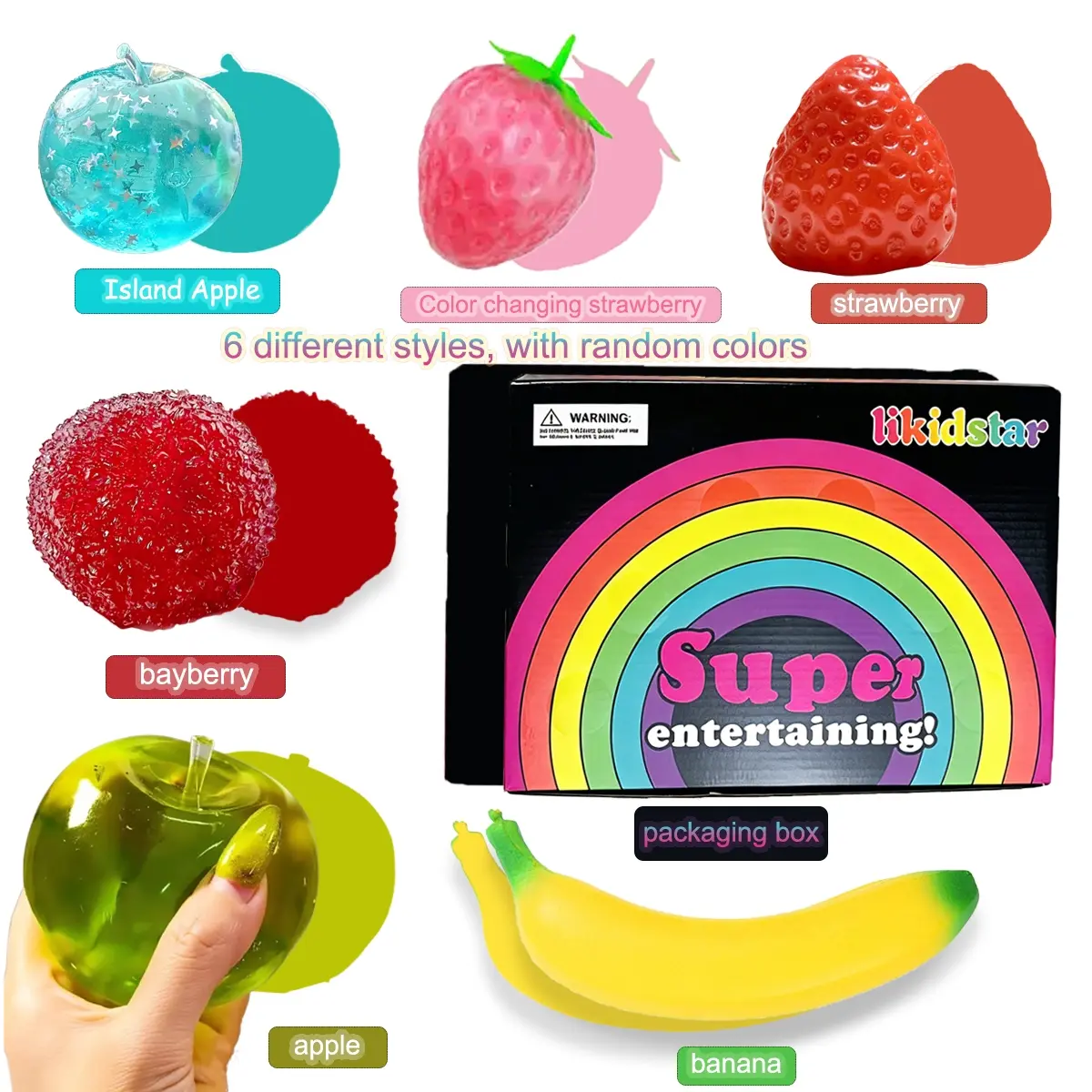 6pcs/set - High Appearance Simulated Fruit Pinch Ultra Soft Squishies Squishy Set High Appearance Gift Stress Relief Pinch, Satisfactory Pressure Ball, Relieves Stress, Perfect for Office Desk Decoration, Classroom Prizes, and Party Gifts