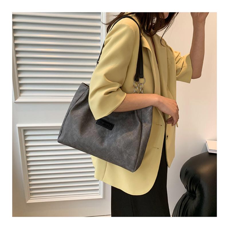 College Student Class Tote Bag, Female Shoulder Large Capacity Personalized Commuting Bag