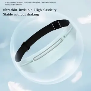 Ultra Thin Invisible WaistPack 3 Pocket Design Fits 7 5 Inch Phone Adjustable 19 69 Inch Strap Lightweight Unisex Running Cycling Travel Waist Pack Small Crossbody Gym Workout Bag