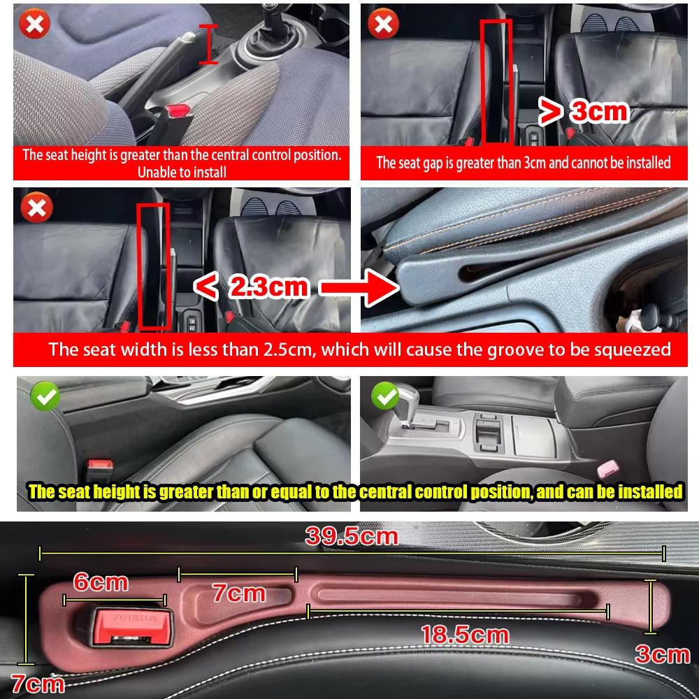Universal Car Seat Gap Plug Strip Side Seam Car Gap Filler Leak Proof Seat Gap Storage Organizer Interior Decoration