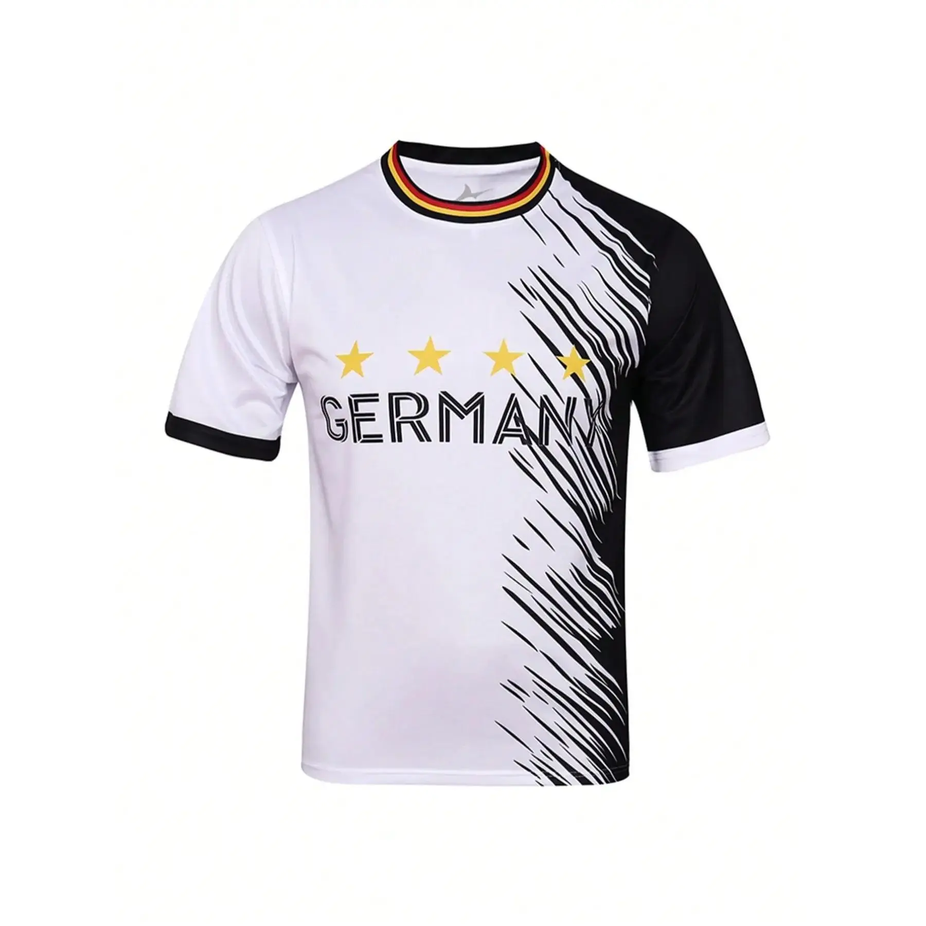 1pc Germany Men's Soccer Jersey, Football Jerseys, Soccer Shirts, White Sports T-Shirt Suitable For Team Matches