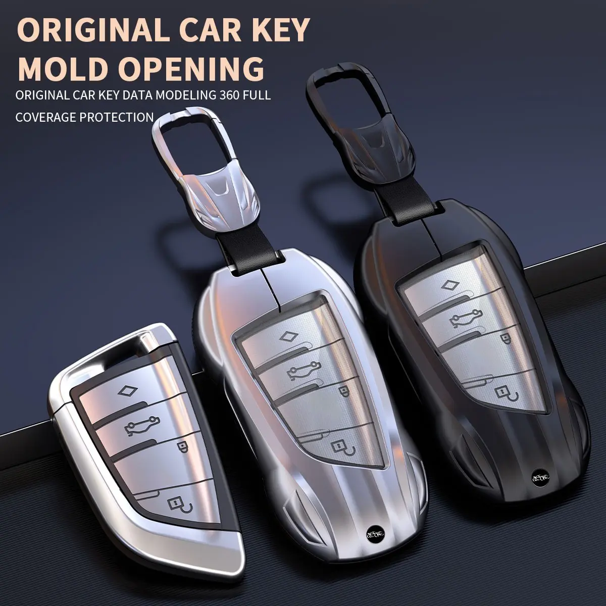 Zinc Alloy Car Styling Car Key Cover Fob Case Shell Key Chain For BMW F20 G20 G30 X1 X3 X4 X5 G05 X6 X7 G11 F15 F16 G01 G02 F48 G30