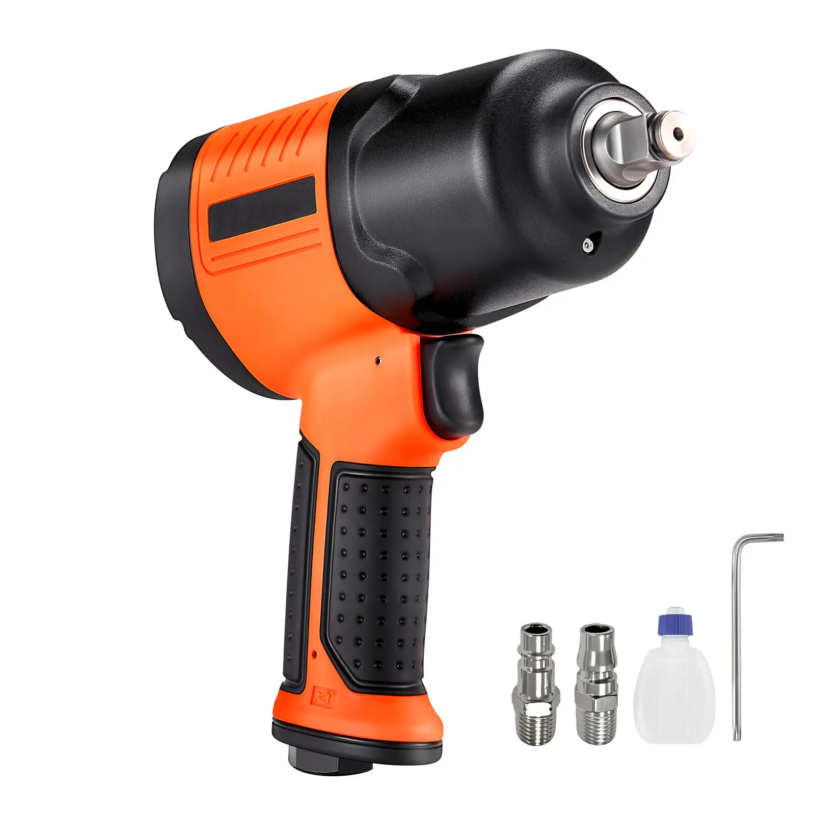 Gun-Type Air Impact Wrench, Drive Pneumatic Impact Wrench with High Reverse Torque Capacity, 90 PSI Max Working Air Pressure, Aluminum Alloy Construction