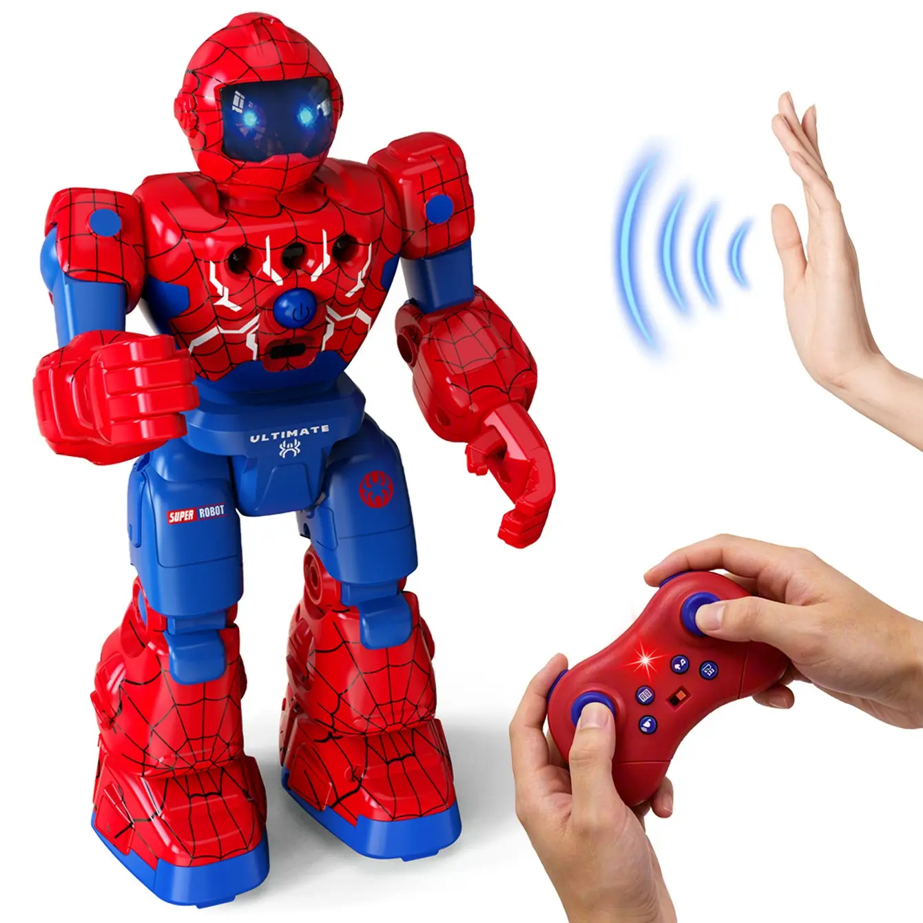 Remote Control Robot, Programmable Toy with Dance, Sing, Programming, LED Eyes, Rechargeable, Stem Learning, Ages 3-12, Gift Idea, Smart Robot