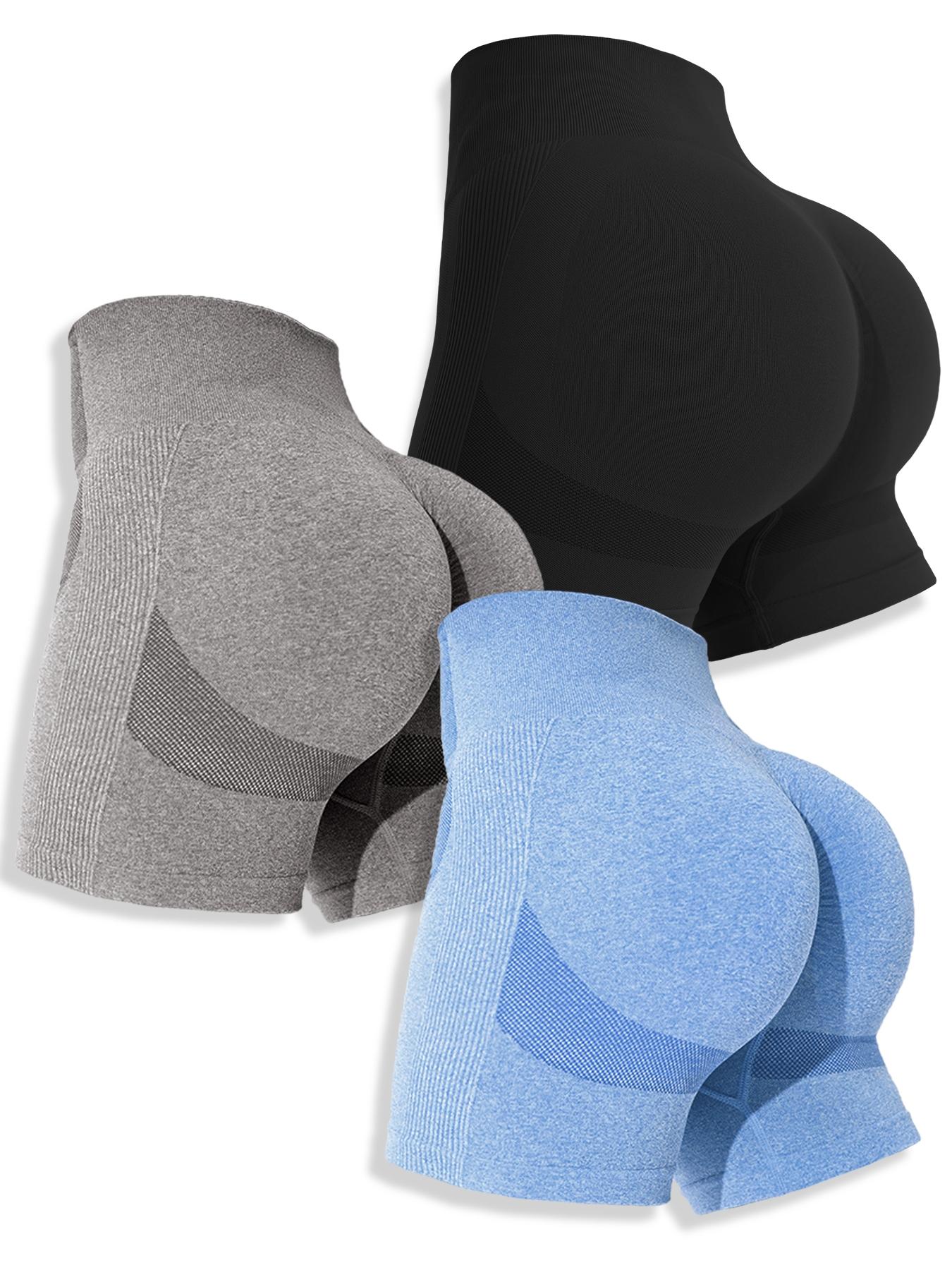 Women's Solid High Waist Sports Shorts, Tummy Control Biker Shorts, Yoga Short Leggings, Workout Shorts, Summer Gym Clothes, Summer Outfits 2024, Ladies Sportswear Bottoms