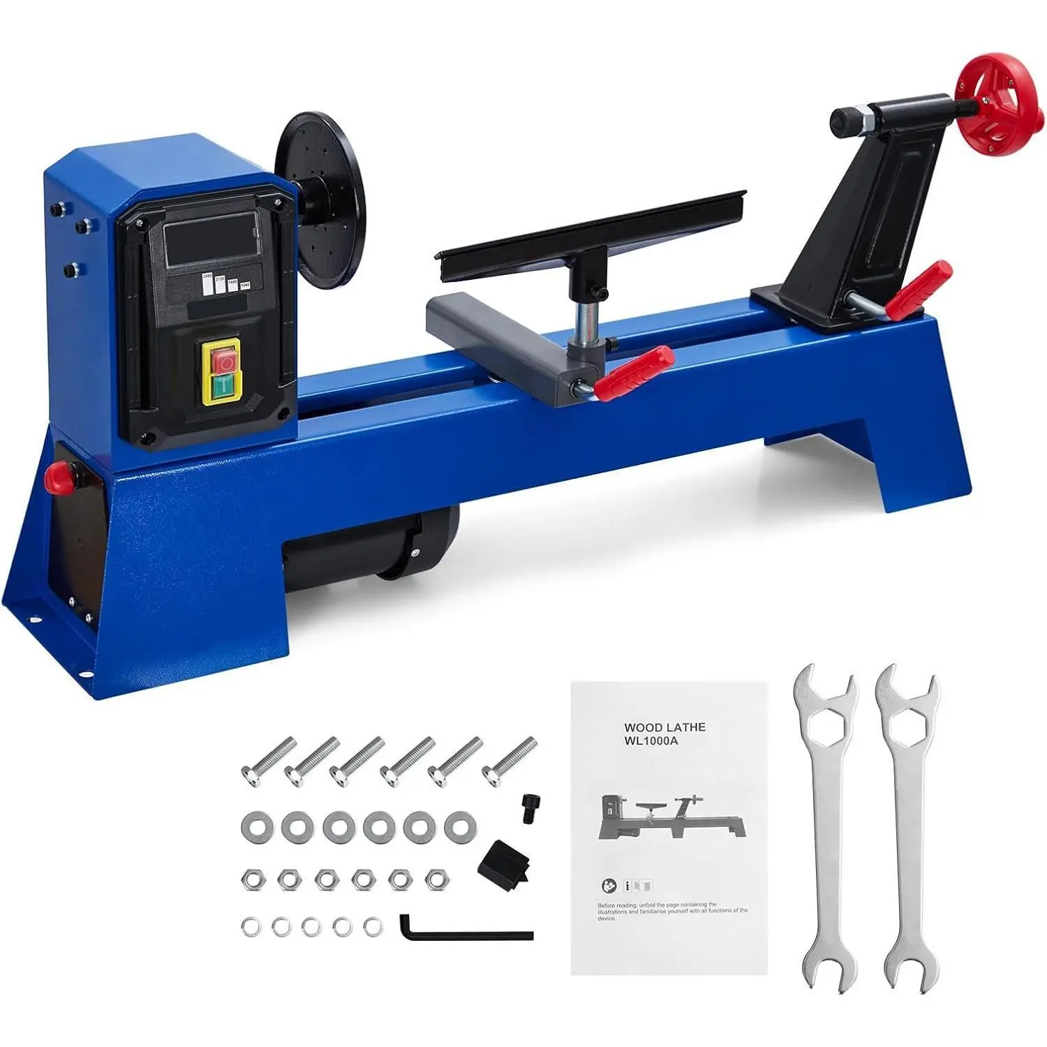 Gaomon 400W Wood Lathe, 14" x 20" Benchtop Wood Lathe Machine 0.5 HP Infinitely Variable Speed 1040-2980 RPM, Wood Turning Lathe Machine with Wrench & 2 Chisels for Woodworking, Woodturning