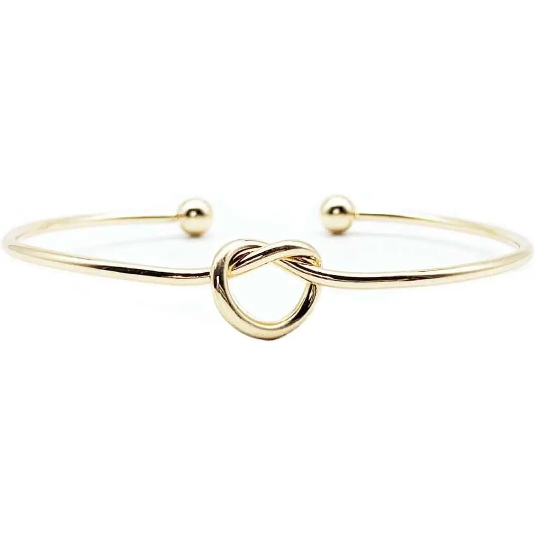 Love Knot Bangle Bracelets Love Tied Knotted Cuff Bracelets Friendship Bridesmaid  for Women