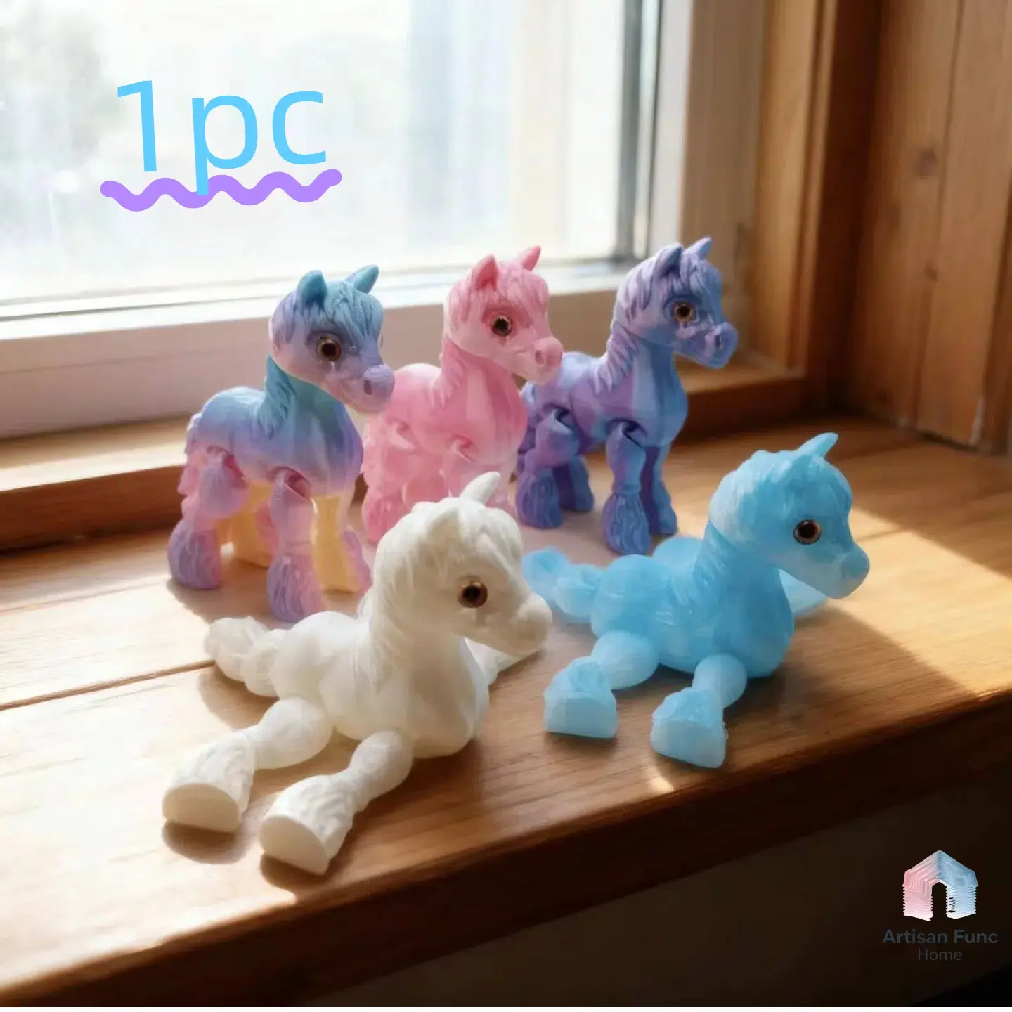 1pc 3D Printed Horse Figurine, Unique Decorative Sculpture, Ideal for Home Decoration, Collectible Miniature Art Piece, Animal Figurines