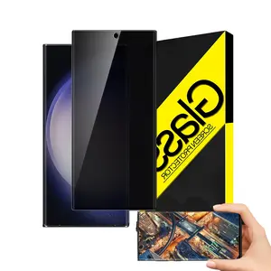 2 Pack Privacy Tempered Glass Screen Protector for Samsung Galaxy S23 Ultra 6.8 Inch, 9H Hardness Anti-Scratch Anti-Spy Screen Film, Case Friendly, Fingerprint Unlock Not Supported