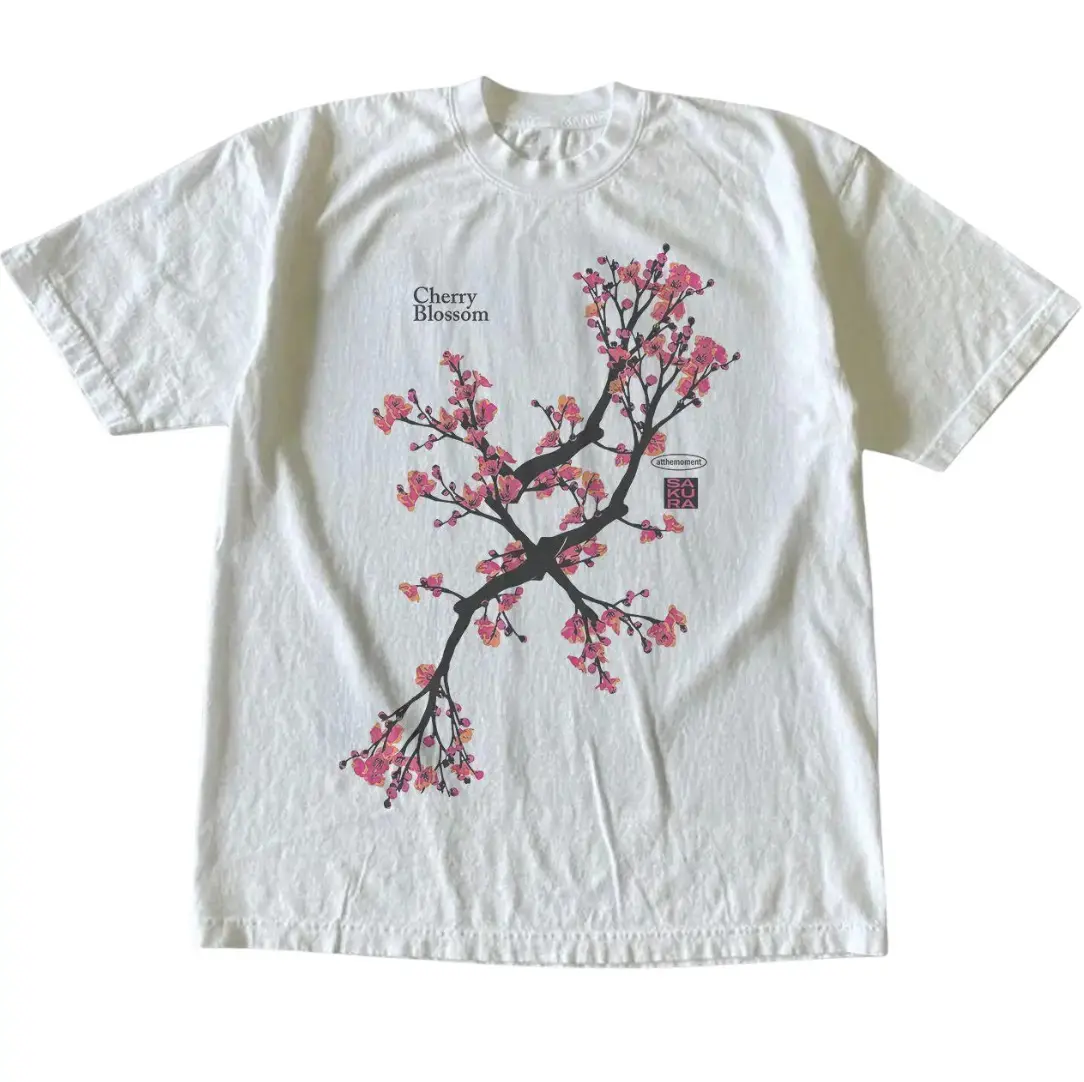Sakura Cherry Blossom Japanese T-Shirt, Tree Shirt, Natural Tee, Gifts Shirt, Unisex Vintage Graphic Tees Gothic Grunge Y2k Emo Scene Amity Affliction Style Clothes Men Women Streetwear