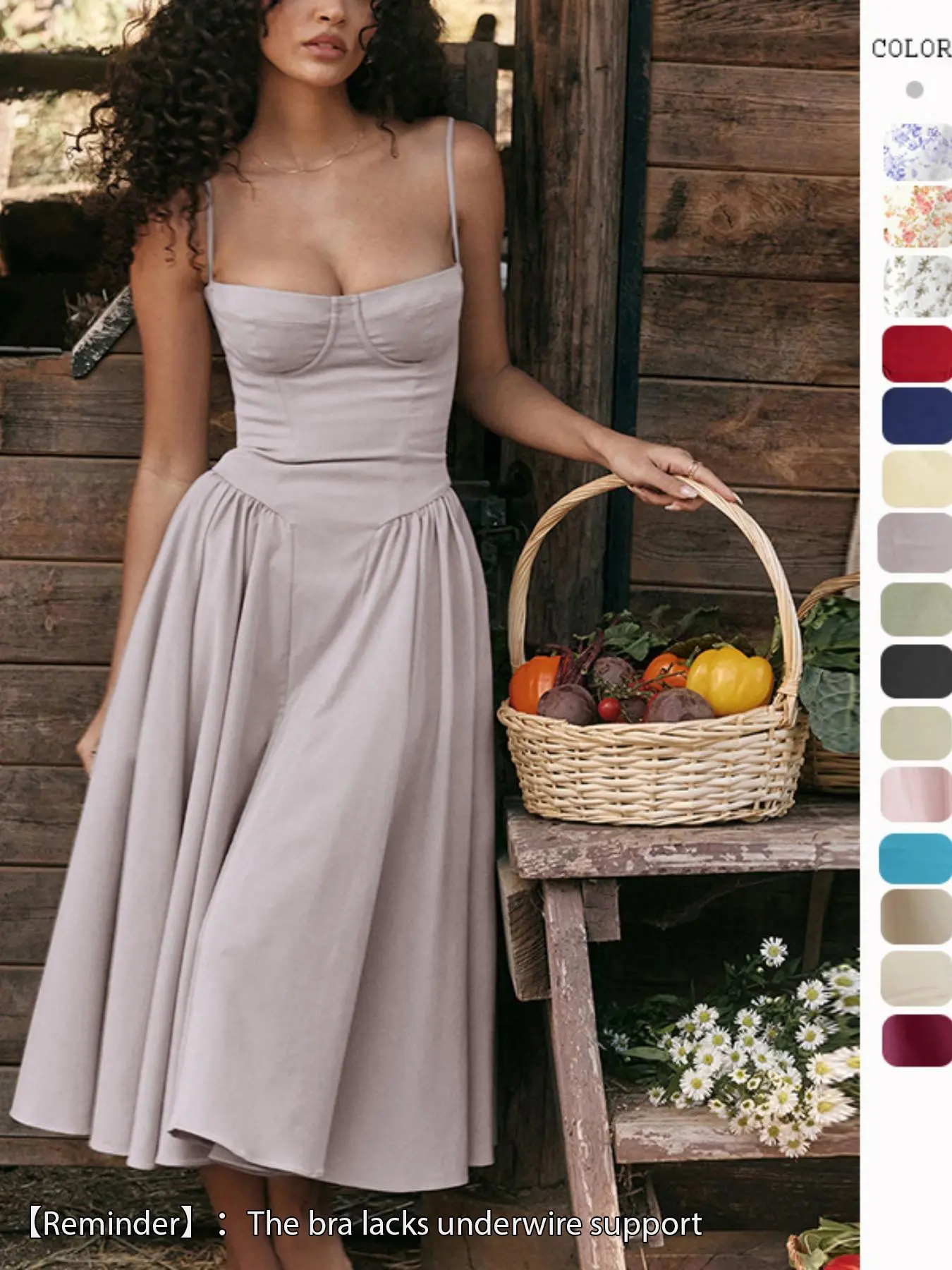 【Recommended to choose a larger size】Women's Plain Backless Zipper Back  Spaghetti Strap Sleeveless Cami Dress, Elegant Adjustable Strap  Midi Dress for Party Holiday Wedding Guest Attire, Ladies Summer Clothes