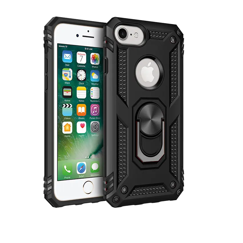 Case for Durable iPhone 8/iPhone 6/iPhone 7/iPhone 6S, Shockproof Dual-Layer Protection, Adjustable Ring Stand, Long-Lasting Phone Cover, Protective Shockproof Cover, Free Hands Design for iPhone 8/iPhone 6/iPhone 7/iPhone 6S Case