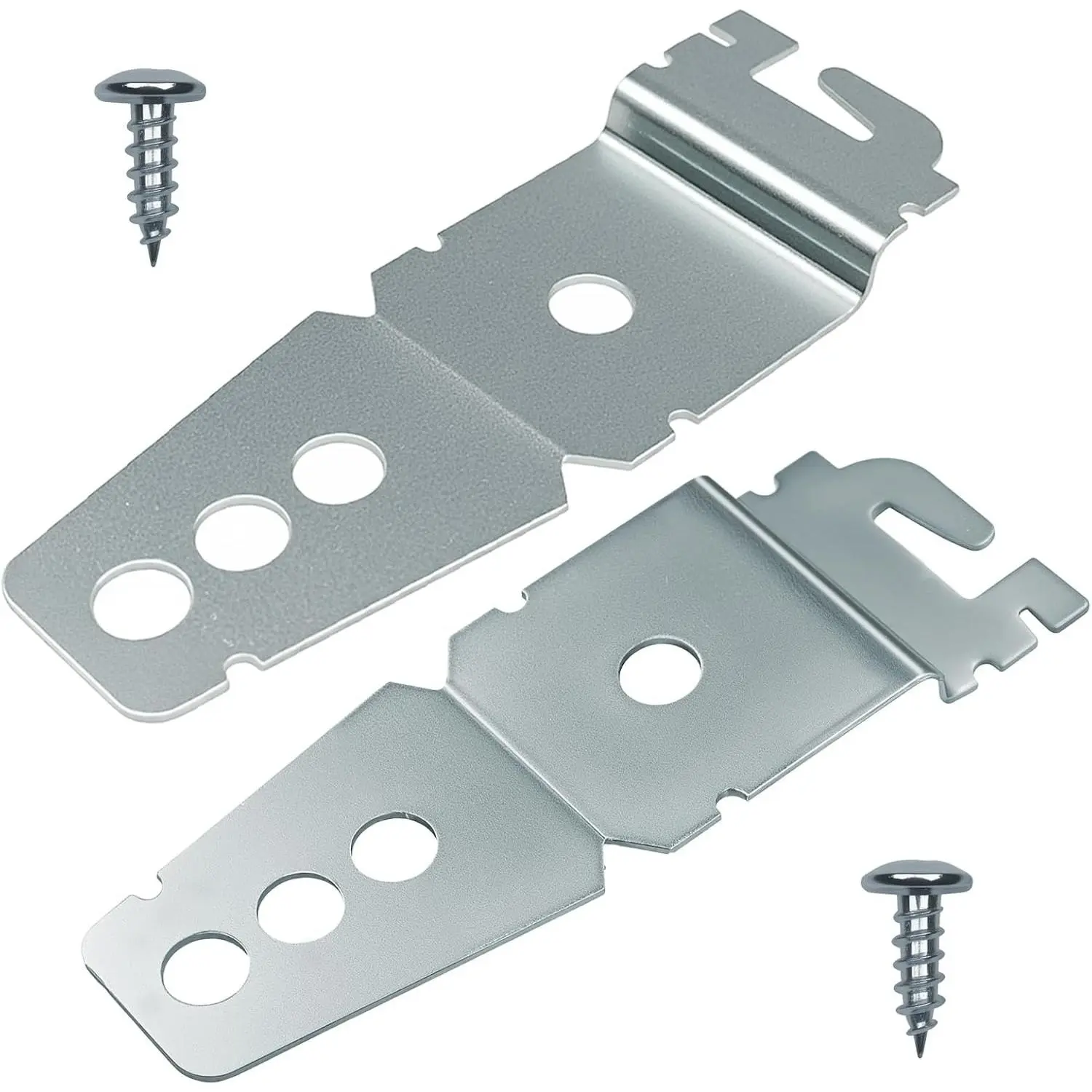 Universal Undercounter Dishwasher Mounting Brackets (8269145) 2-Pack, Dishwasher Parts, Includes Screws, Multiple Packs Replacement Accessories, Metal Brackets