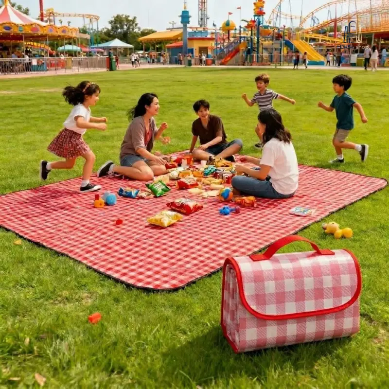Extra Large Sandproof Moisture-Proof Waterproof Picnic Blanket - Portable Foldable Outdoor Mat for Camping, Family Gatherings, Park Activities, Foldable Weatherproof, Lightweight Picnic Mat, Outdoors, Play Mat, Multifunctional
