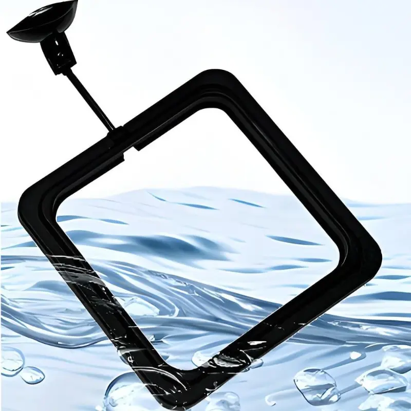 2-piece floating fish feeding ring, square aquarium food feeder with powerful sucker, professional fish tank feeding station (betta, goldfish and turtle), duckweed protector and water surface separator.