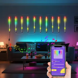 USB  RGB + IC light and music  color changing rhythm variation sound-picking LED light strip, suitable for living room, bedroom, e-sports TV, computer, room background, novel art light,  holiday Gifts, RGB Atmosphere Lights.