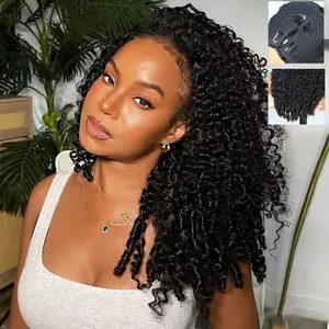 Burmese Curly V Part Wig Virgin Remy Human Hair Glueless Wig Put On and Go  No Glue Needed With Soft Natural Curls Beginner Friendly for Black Women