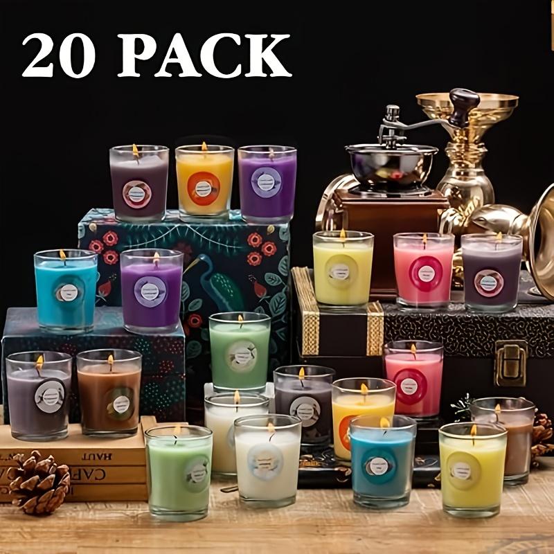 20 Packs Of Scented Candles, 10 Scents, Soy Wax Glass Jar Candles, Strongly Scented Candles Gift Set For Ladies Birthday, Mother'S Day, Christmas, Valentine'S Day, Etc.