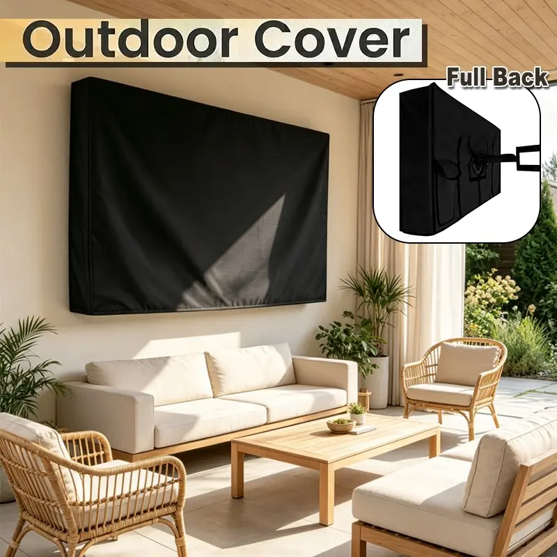 [Outdoor TV Cover] - Durable Reusable Universal TV Protective Cover, Weather-Resistant TV Screen, UV-proof & Rainproof for LED Screen, Compatible with Most Wall-mounted and Floor-standing TVs, All Seasons Perfect for Patio, Courtyard, or Deck Setup TV