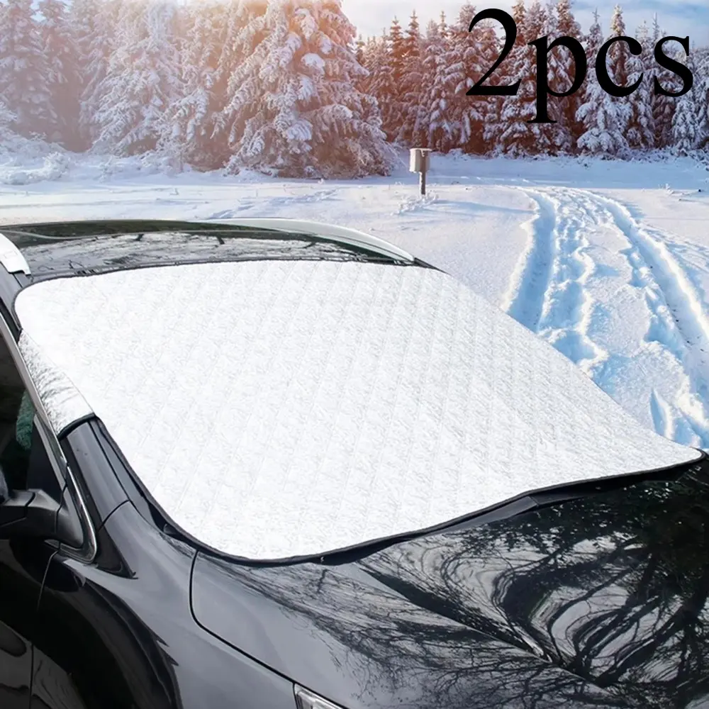 2pcs Car snow cover, front windshield snow and frost shield, half car cover, car cover, winter anti-freezing and anti-snow fabric new, Car Cover For Snow And Ice