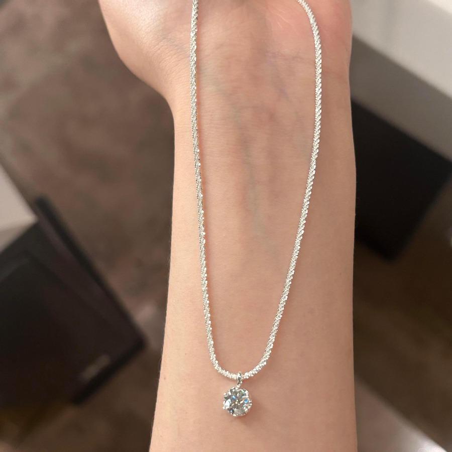 Sparkling sparkling diamond simple design sense gypsy zircon necklace light luxury temperament versatile necklace