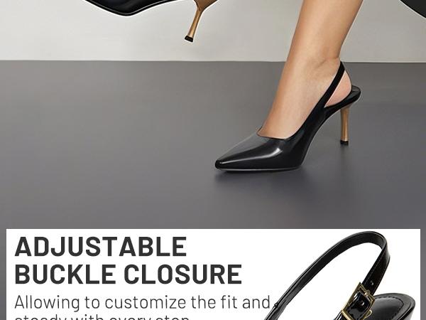 Athlefit Women's High Stiletto Slingback Heels Elegant Closed Square Toe Dress Pumps Shoes for Bridal Wedding Work Party Red