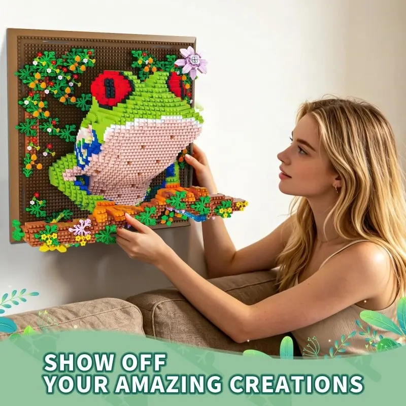 2000pcs Micro-Particle Creative Animal Building Blocks, DIY Wall Art Decor, High-Difficulty Assembly, Perfect Gift for Holidays, Brick Blocks