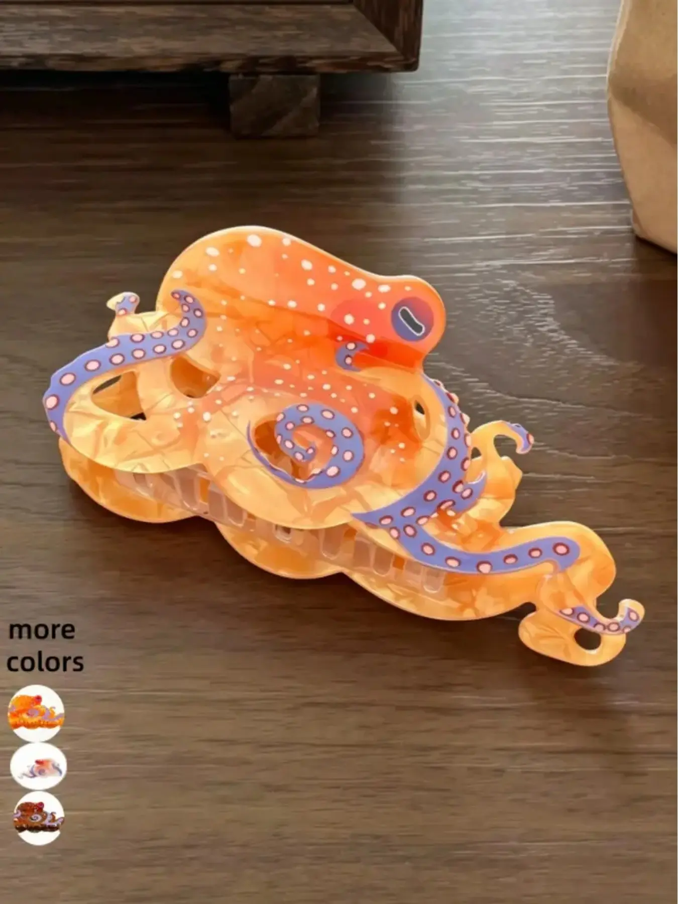 Cute Octopus Hair Clip Claw, Novelty Design, Strong Hold Hair Accessory, Fun Ocean Animal Hair Decor, for Beach, Party, Daily Wear, Fun Claw Clips