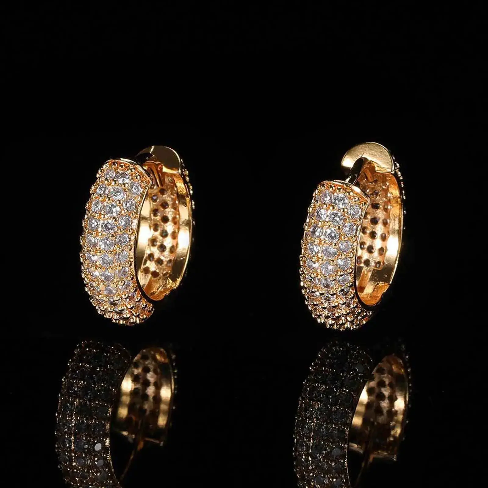 Bubble zircon round all-match earrings for men and women, couples, perfect for daily gifts