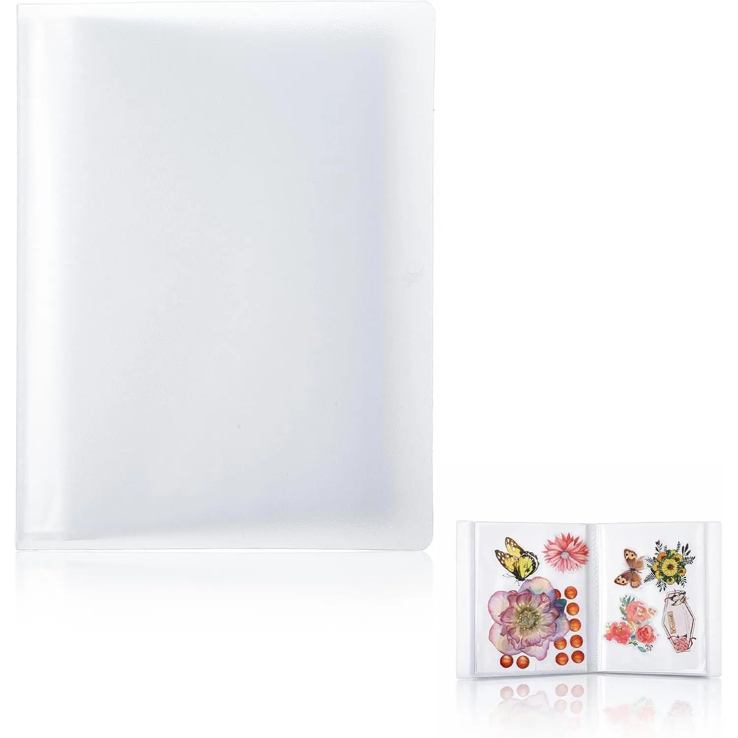 Binder Sticker Storage Organizer A6 Sticker Organizer Album Collecting Book Stickers for Collecting Stickers Labels Storage Planner Organizers Collector Recipe Cards