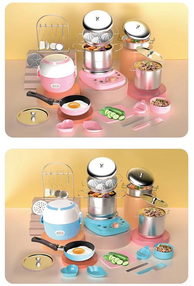 Children's Real Cooking Mini Kitchen Toys - 22 PCS Set